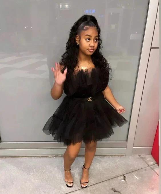 Black Tulle Homecoming Dress Cute Little Black Party Dress Y504