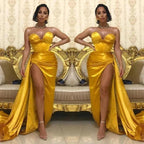 Romantic Sweetheart Strapless Burgundy Gown with Stunning Side Split