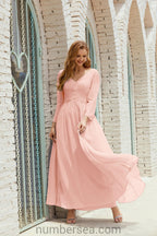 Numbersea Bridesmaid Dress Chiffon Formal Party Dress Evening Dress 28016