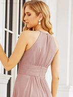 Numbersea Keyhole Bridesmaid Dresses Sleeveless Formal Evening Party Prom Gowns 28043