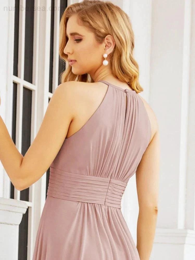 Numbersea Keyhole Bridesmaid Dresses Sleeveless Formal Evening Party Prom Gowns 28043