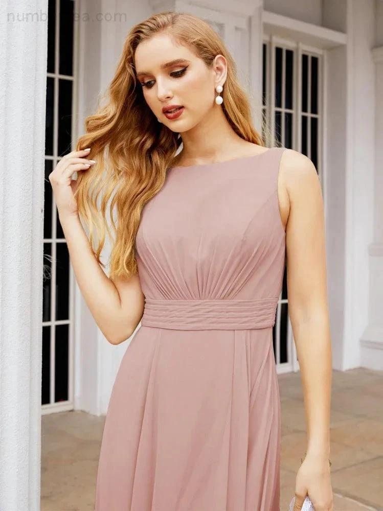Numbersea Bridesmaid Dresses for Wedding Ruffles Long Formal Prom Gowns 28039