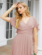 Numbersea Bridesmaid Dresses Backless Formal Prom Gowns for Evening Party Mother of The Bride Dress 28040