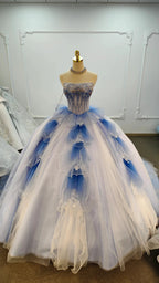 Azure Frost Lotus Ballgown Ye-2041