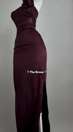 Simple Sheath Burgundy Long Prom Dress Strapless Evening Dress Y8511