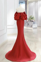 Charming Mermaid Satin Prom Dress Vintage Evening Dress Y4371