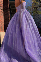 Lavender Straps Long Formal Dress SYP85