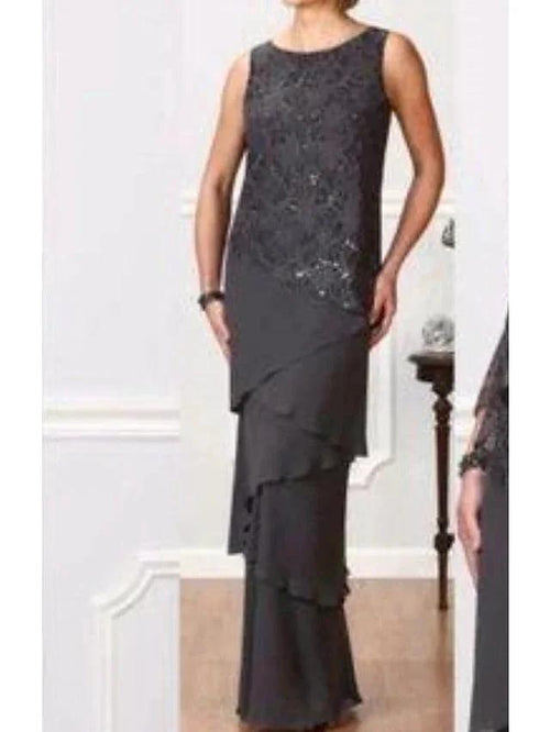 A-Line/Princess Jewel Neck Floor-Length Mother of the Bride Dresses