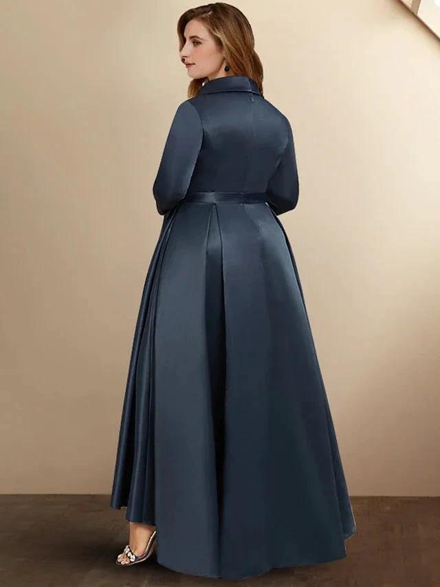 A-Line/Princess V-Neck Asymmetrical Mother of the Bride Dresses