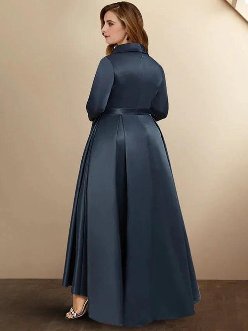 A-Line/Princess V-Neck Asymmetrical Mother of the Bride Dresses
