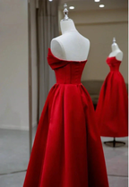 Stylish Flat Neck Satin Backless Pleated Floor Length A Line Evening Gown Prom Dress Y6331
