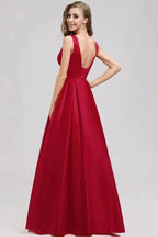 Deep V-Neck Formal Evening Party Dress SYP7