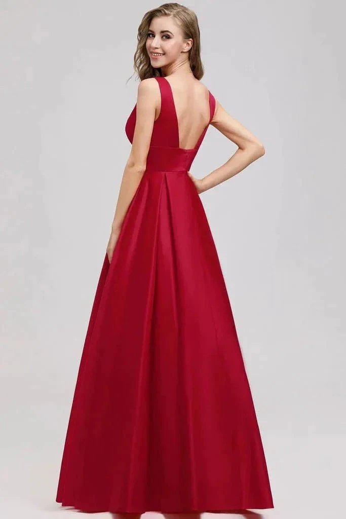 Deep V-Neck Formal Evening Party Dress SYP7