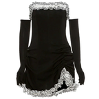 Irregular Strapless Homecoming Dress Sexy Cocktail Dress Y5941