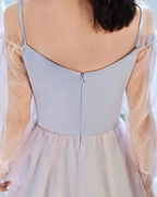 Adorable Pink And Blue Short Party Dress With Butterfly Cute Short Homecoming Dress Y2742