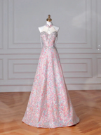 Gorgeous Pink Sequin Beaded ALine Prom Dress Evening Dress Y8637