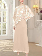 Long Glitter Mesh Dress with Novelty Asymmetric Overlay Bodice