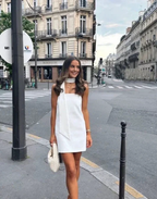 Women's White Strapless Mini Dress White Short Homecoming Dress Y1999