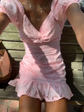 Lovely Pink Homecoming Dress Short Pink Party Dress Y2151