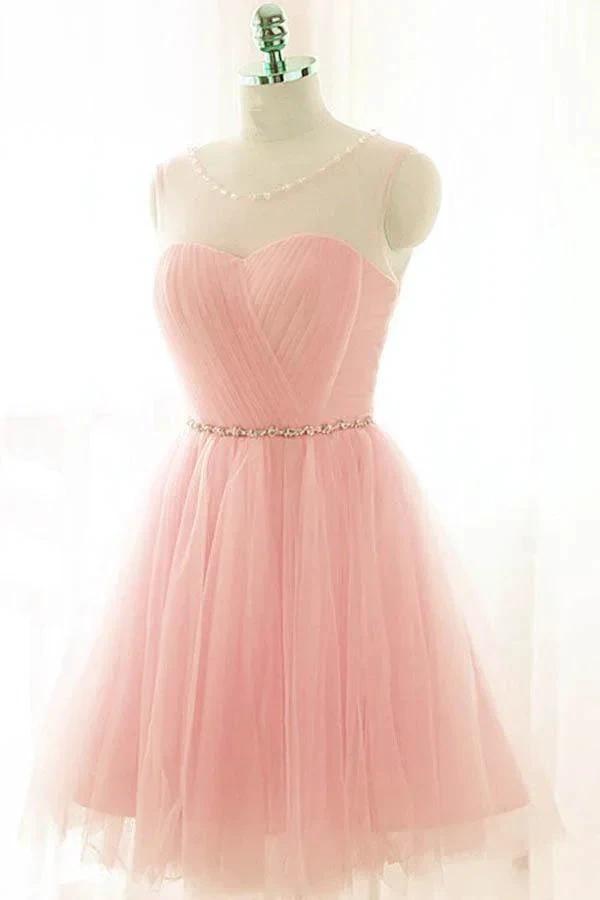 Charming Tulle Short Prom Dresses Homecoming Dresses PG019