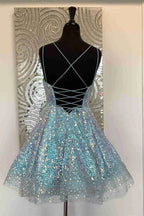Cute Hot Pink Sequins Homecoming Dress SYH24