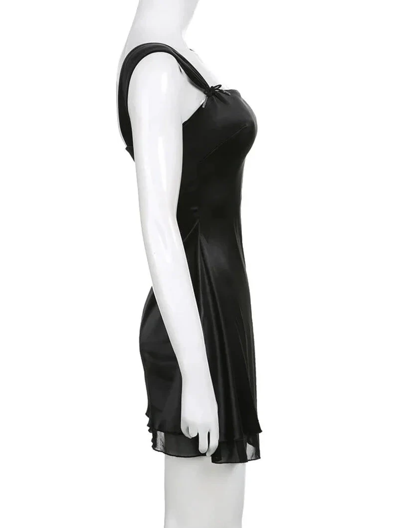 Lovely Black Straps A-line Homecoming Dress Y4035