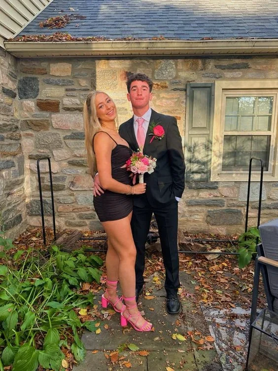 Sexy Black Homecoming Dress Black Tight Dress Y7391