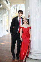 Red Off The Shoulder Prom Dress With Split Red Evening Gown Y6568
