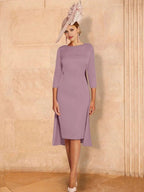 Sheath/Column Long Sleeves Mother of the Bride Dresses with Beading