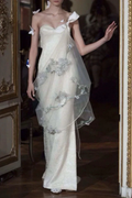 Classy Tulle Appliques Long Prom Dress Evening Dress Y8488