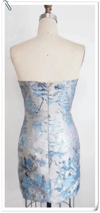 Floral Print Tight Homecoming Dress Cocktail Dress Y3081