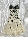 Pretty Ivory Chiffon Lace Beaded Prom Dress Mermaid Long Evening Dress Y8305