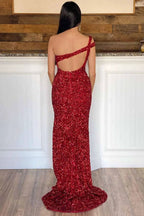One Strap Prom Dress with Slit SYP115