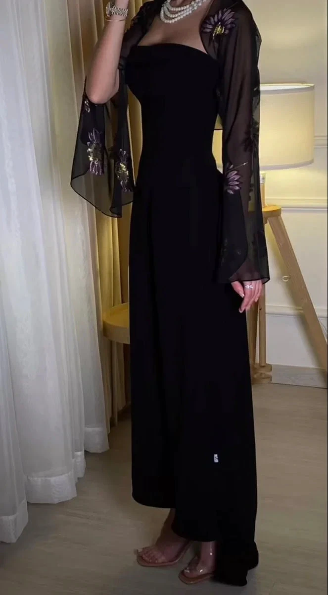 Charming Black Evening Dress Black Formal Gown Y4030