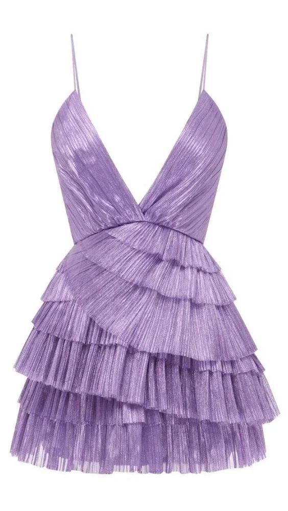 Short Homecoming Dress Ruffle Spaghetti-Neck Party Sexy Mini Dress Y2199