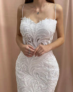 Fabulous Mermaid Sweetheart Sleeveless Appliques Tulle Satin Wedding Dresses