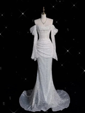 Shiny Off The Shoulder Mermaid Evening Dress Glam Dress Y6889