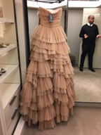 A Line Tulle Tiered Long Prom Dresses,Evening Dress Y2073