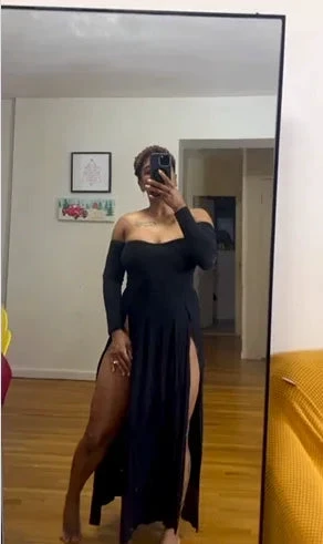 Black Long Prom Dress,Sexy Evening Dress Y1796