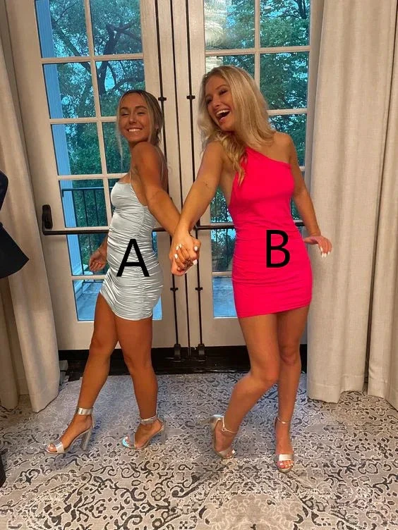 Lovely Pink Bodycon Dress Sexy Homecoming Dress Y2126