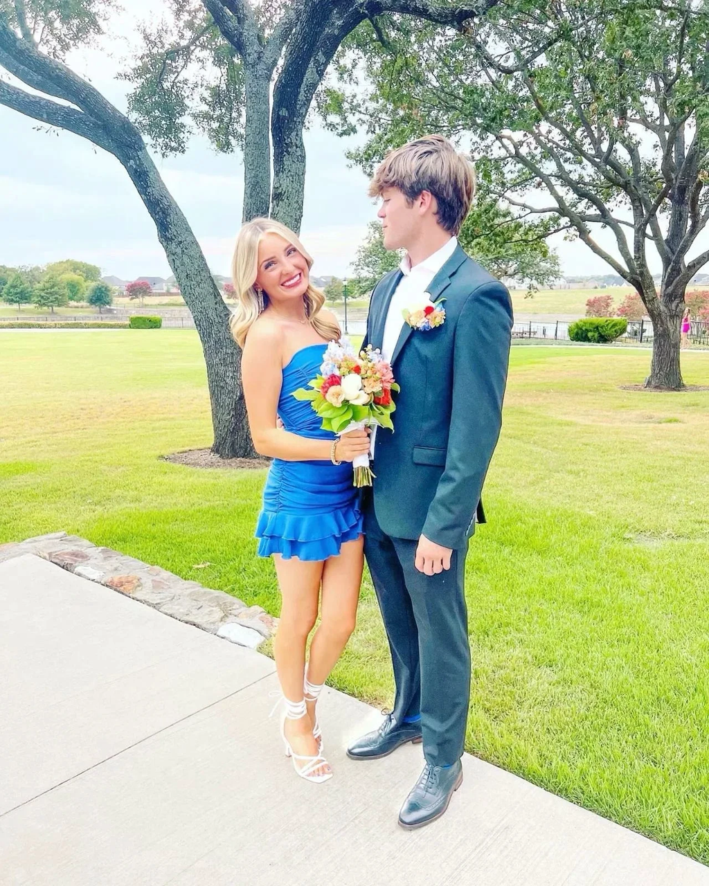 Lovely Strapless Royal Blue Homecoming Dress Cocktail Dress Y4330