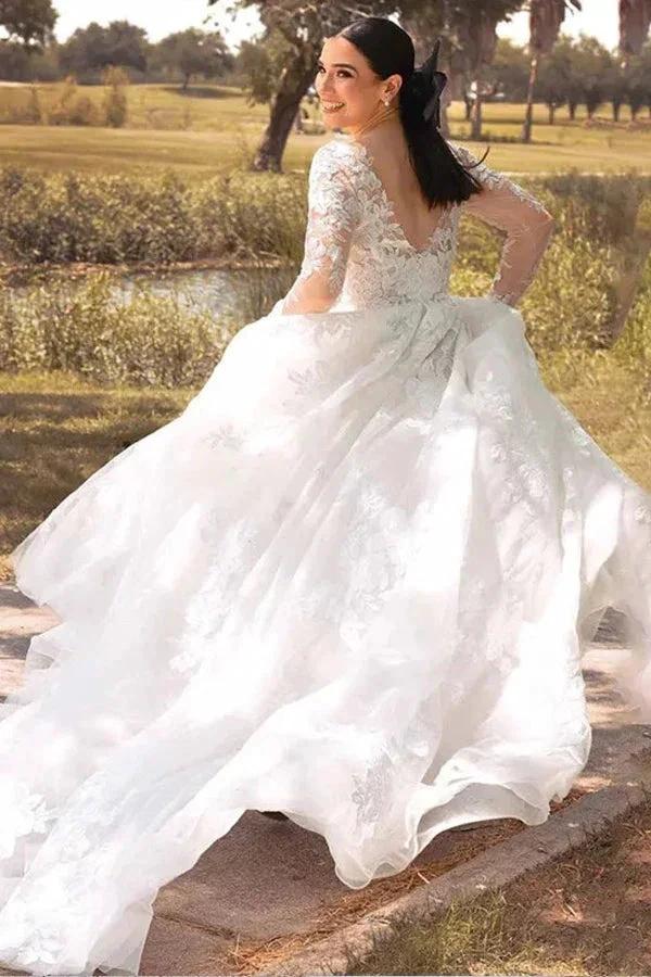Ivory Lace Rustic Wedding Dresses Boho Wedding Dresses WD716