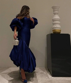 blue prom dresses, evening dresses,party dresses, sexy formal dress Y4023