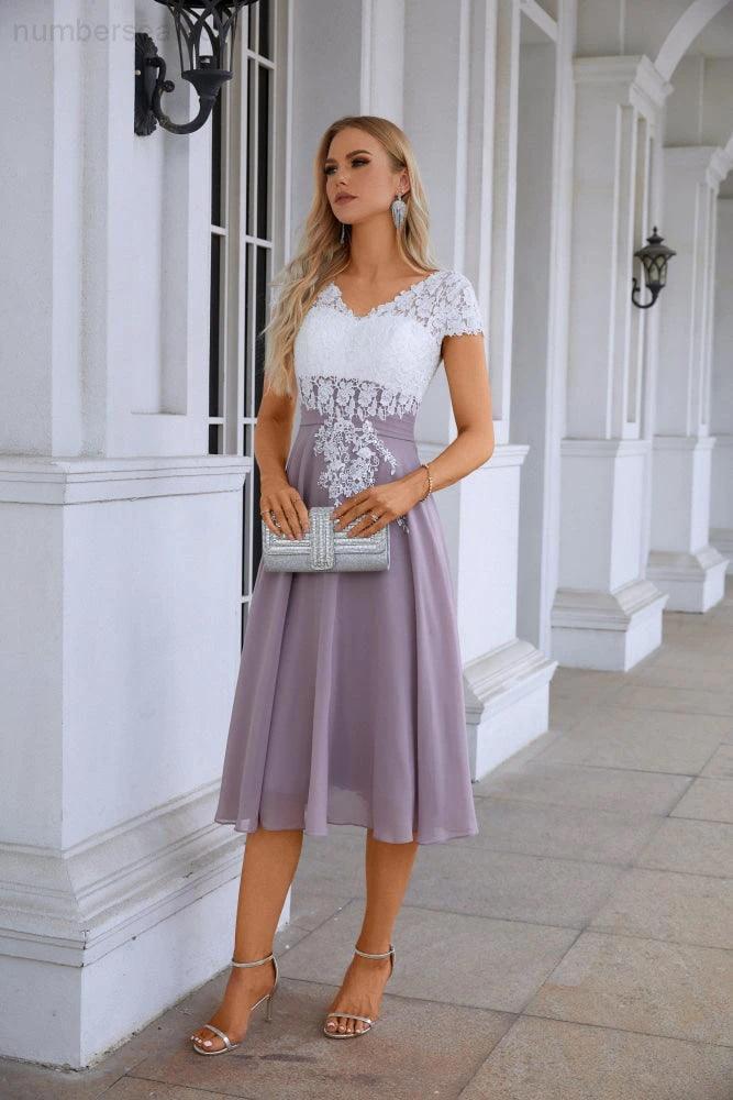 Lace Chiffon Lace Bridesmaid Dress Prom Dress PartyGown  28120