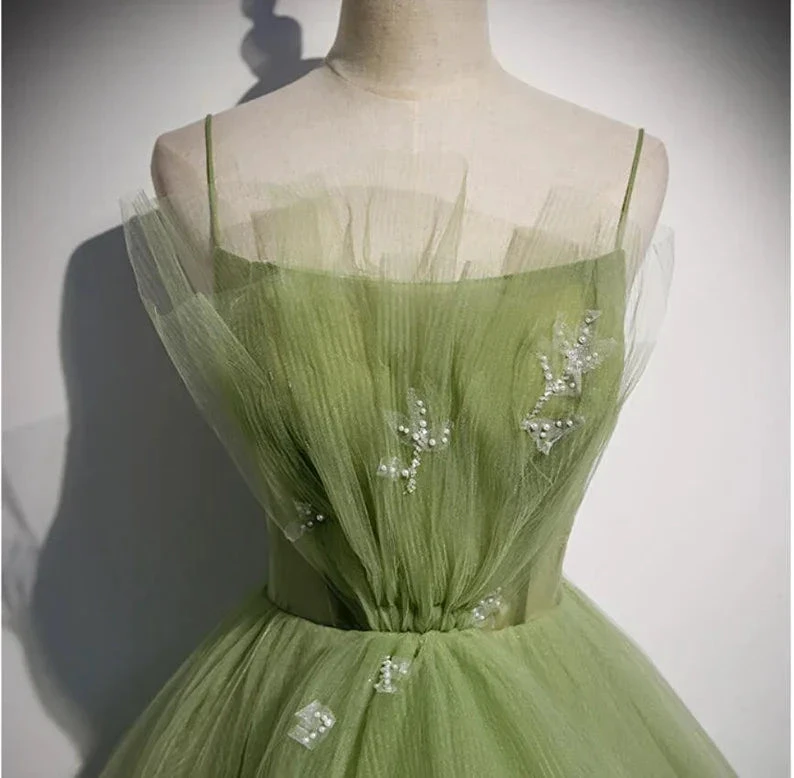 Girls Formal Evening Dress Women's Prom Dresses Party Graduation Gowns Long Green Party Dresses Y4379
