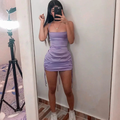 Sexy Party Club Bodycon Dresses For Women's Light Purple Tight Homecoming Dress Y2980