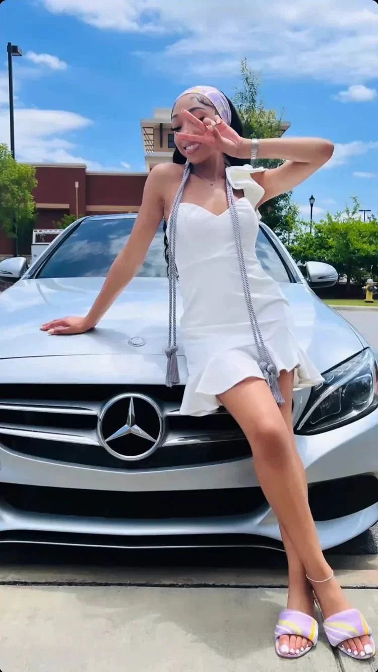 Lovely White Homecoming Dress with Ruffle Hem White Cocktail Dress Y2155