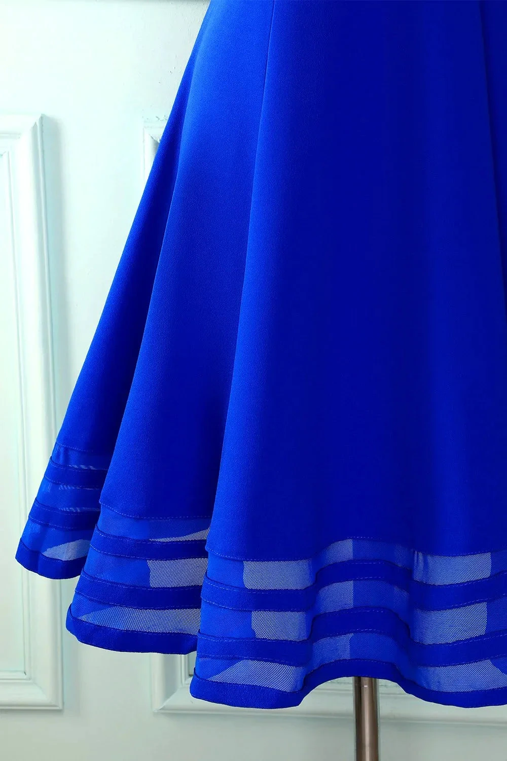 Cute Royal Blue Short Homecoming Dress 8th Graduation Dress Y672