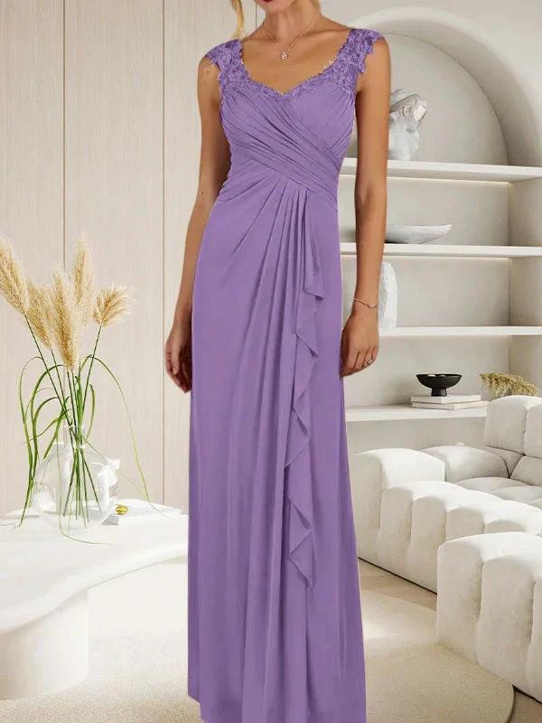 Champagne A-Line Sweetheart Neckline Pleated Mesh Dress
