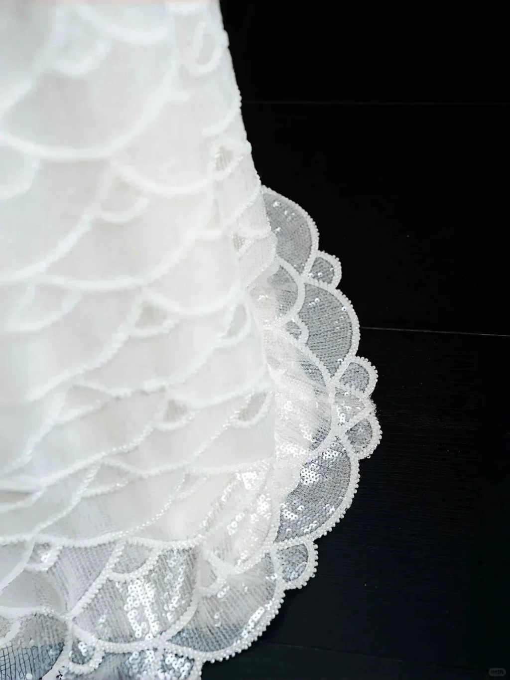 Classy White  Sequins Pearls Chain Sheath Long Prom Dress Evening Dress Y8670